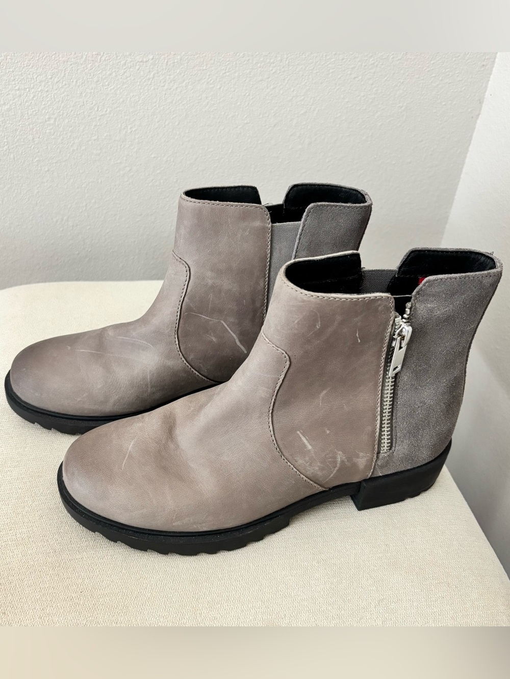 SOREL WATERPROOF Women's Grey Ankle Boots - Size 8 - Picture 3 of 11